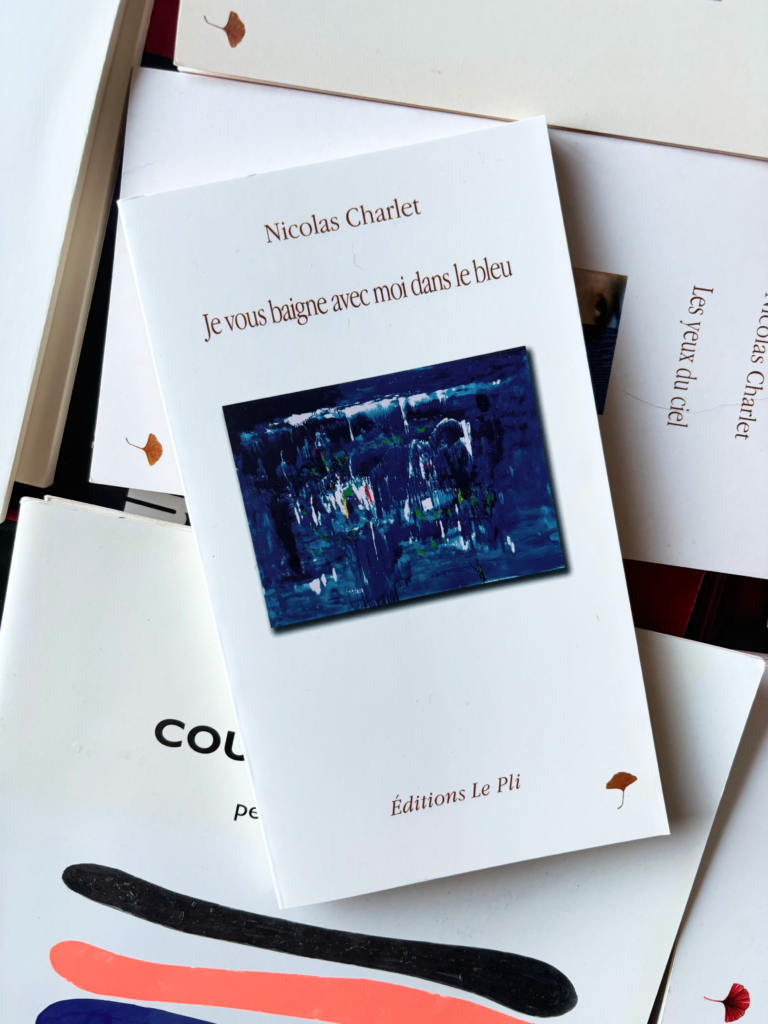 Livre "Je vous baigne avec moi dans le bleu" de Nicolas Charlet